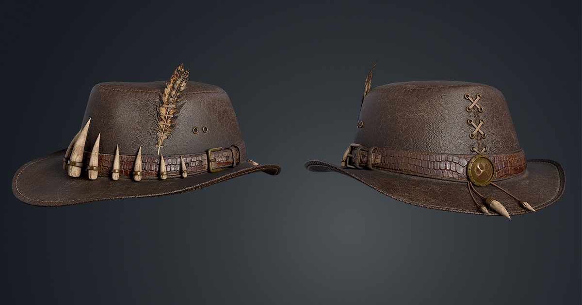 Hunter Hat - Game Ready Optimized (Survival, Headwear, Clothing, Bones ...