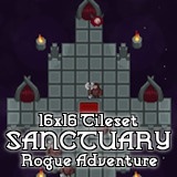 2D TopDown Sanctuary Tileset - Rogue Adventure