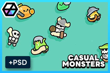 2D Characters - Casual Monsters