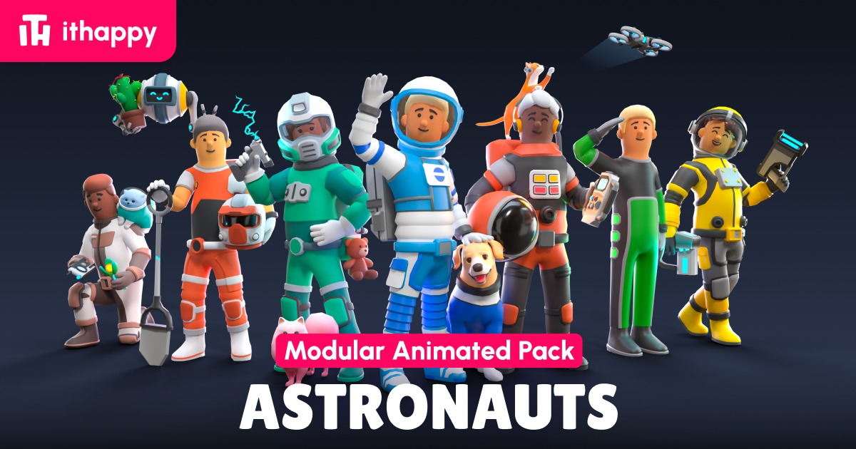 Astronauts - Modular Animated Pack | Characters | Unity Asset Store