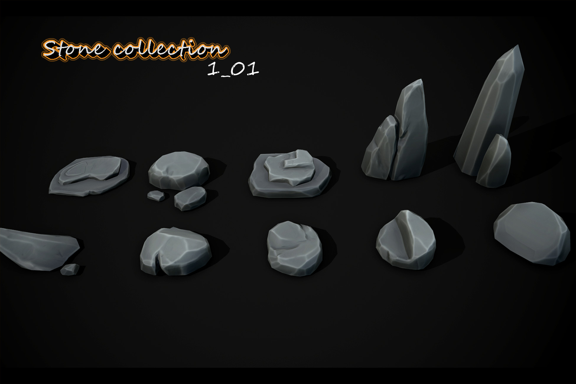 Stones collection 1_01 | 3D Landscapes | Unity Asset Store