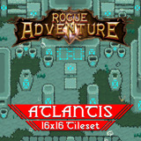 2D TopDown Atlantis Tileset - Rogue Adventure