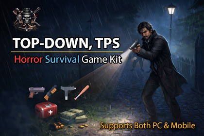 Top Down Horror Survival Game Kit – TPS (PC + Mobile)