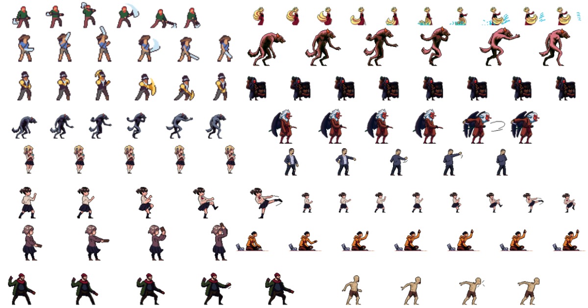 Sliced Sprite Pack – Players, Enemies & Game Elements | Game Toolkits ...