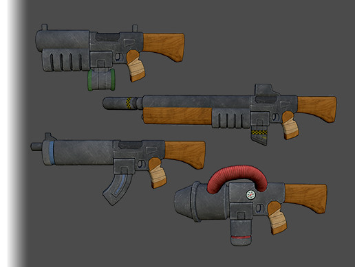 4 Weapons Pack | 3D Weapons | Unity Asset Store
