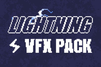 2D Pixel Art Lightning VFX Pack