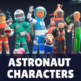 Astronaut Characters - Low Poly 3D Models Pack