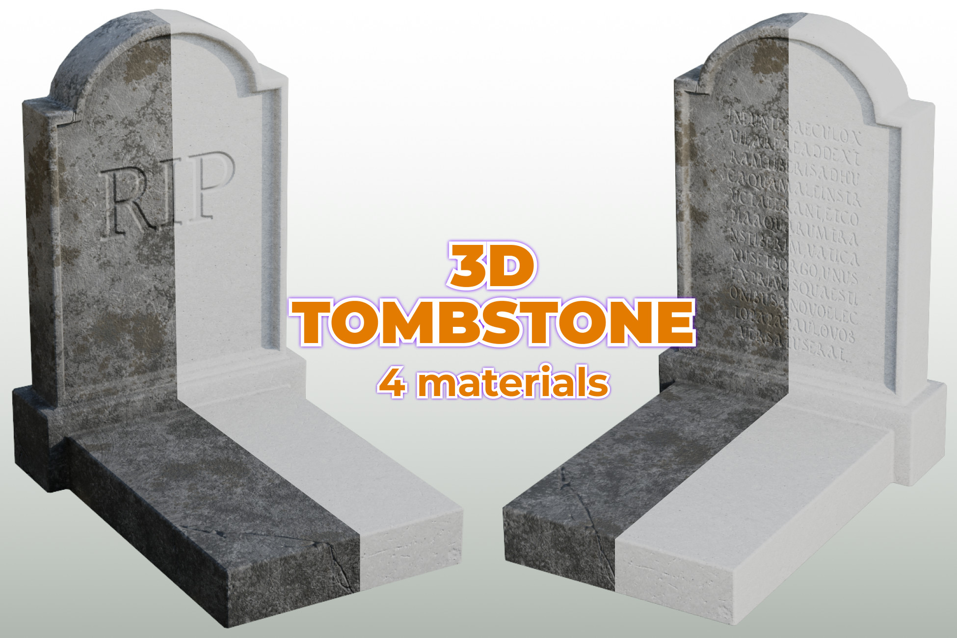 Tombstone Gravestone 3D RIP stone | 3D Exterior | Unity Asset Store