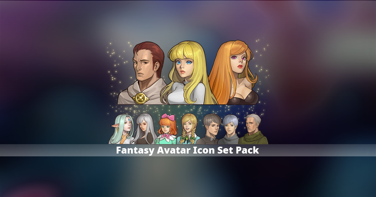Fantasy Avatar Icon Set Pack | 2D 캐릭터 | Unity Asset Store