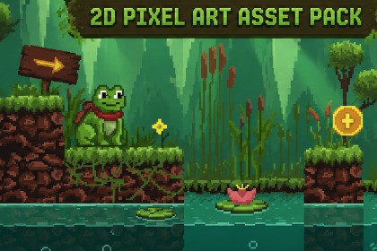 Frog Swamp - 2D Pixel Art Asset Pack