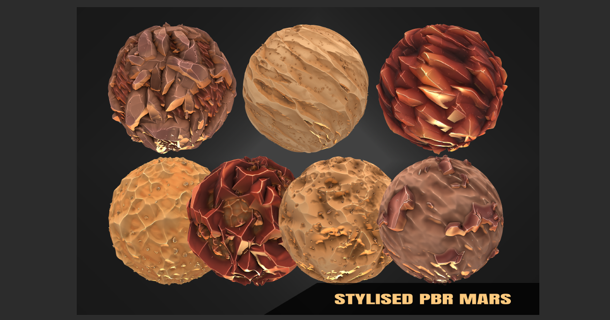Stylized Fantasy Mars PBR Materials | 2D Textures & Materials | Unity ...