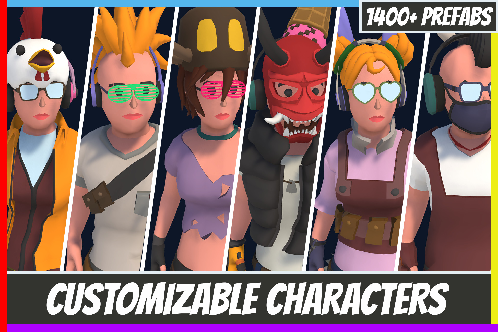 Unity 3d Character Customization Customizable 3D Characters Pack Vol 5 | 3D Humanoids | Unity Asset Store