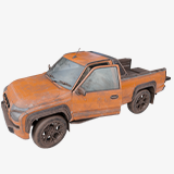 Pickup Truck01 Old Rusty HDRP URP Textures