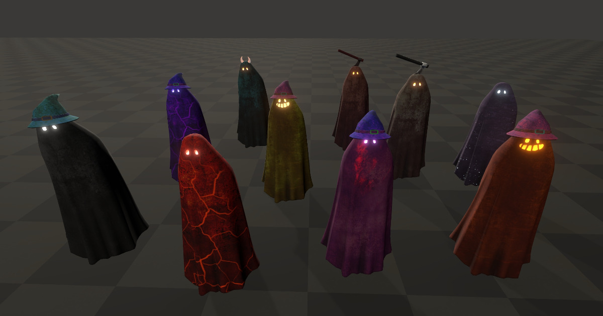 Dark Big Ghosts Lite | 3D Characters | Unity Asset Store