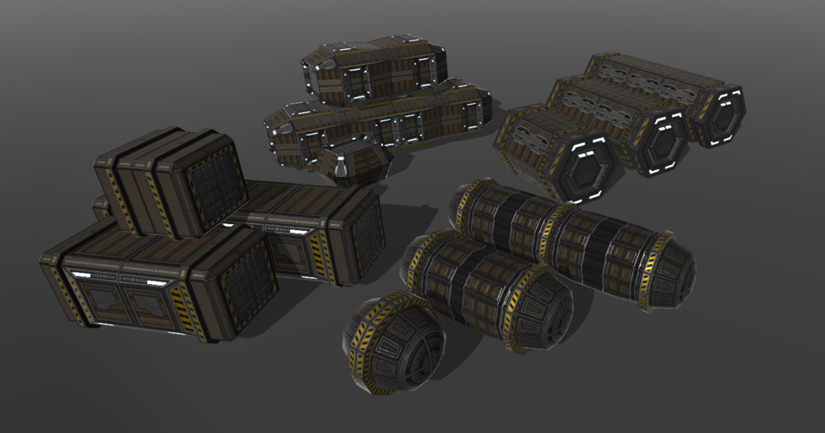 Cargo Containers - Pack 01 | 3D Industrial | Unity Asset Store