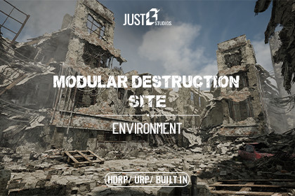 Modular Destruction Site Environment (Ruins,Destroyed,Buildings)