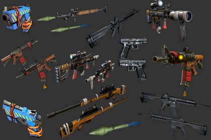 Stylized Weapon Arsenal – Game-Ready Guns Pack