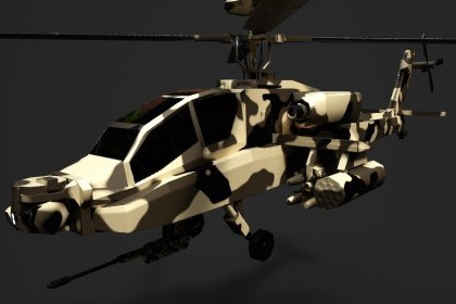 RTS: Helicopter Low Poly 01