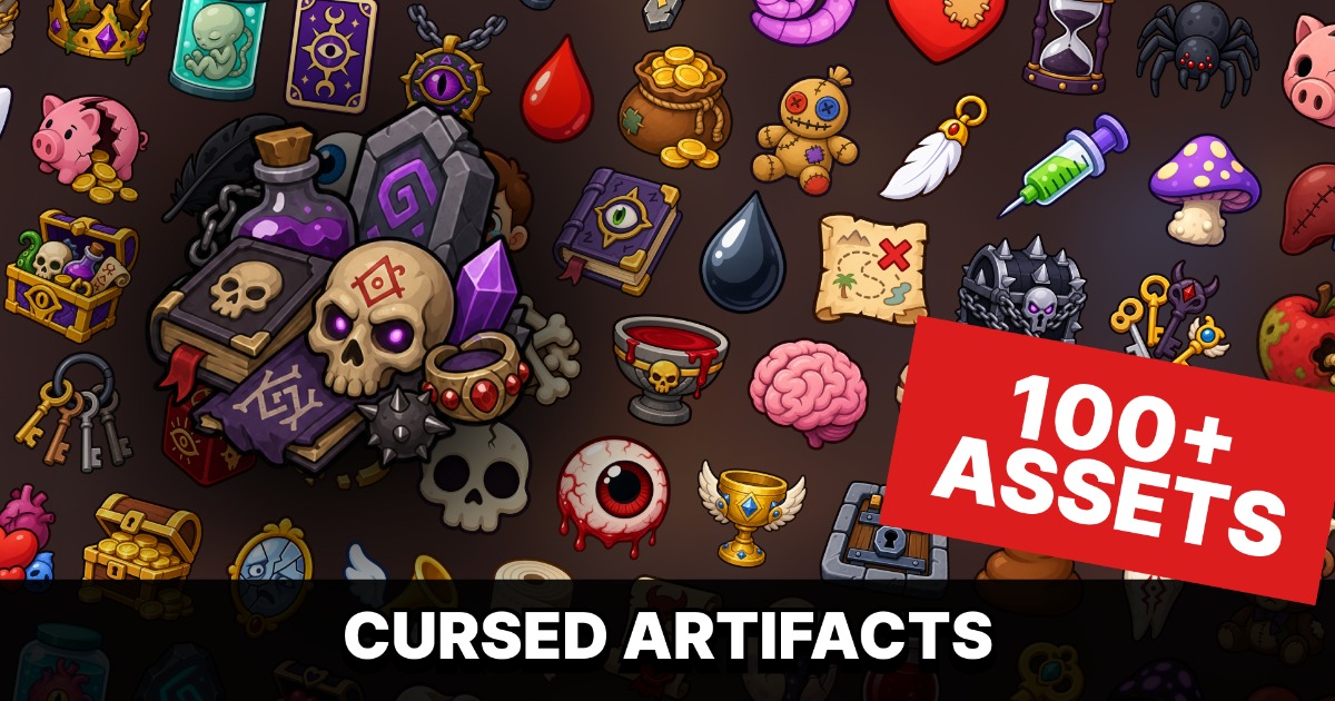 Cursed Horror Voodoo Dark Magic Collectibles Icons Pack | 2D | Unity ...