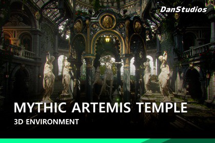 Mythic Artemis Temple 3D Environment | HDRP/URP/Built-In