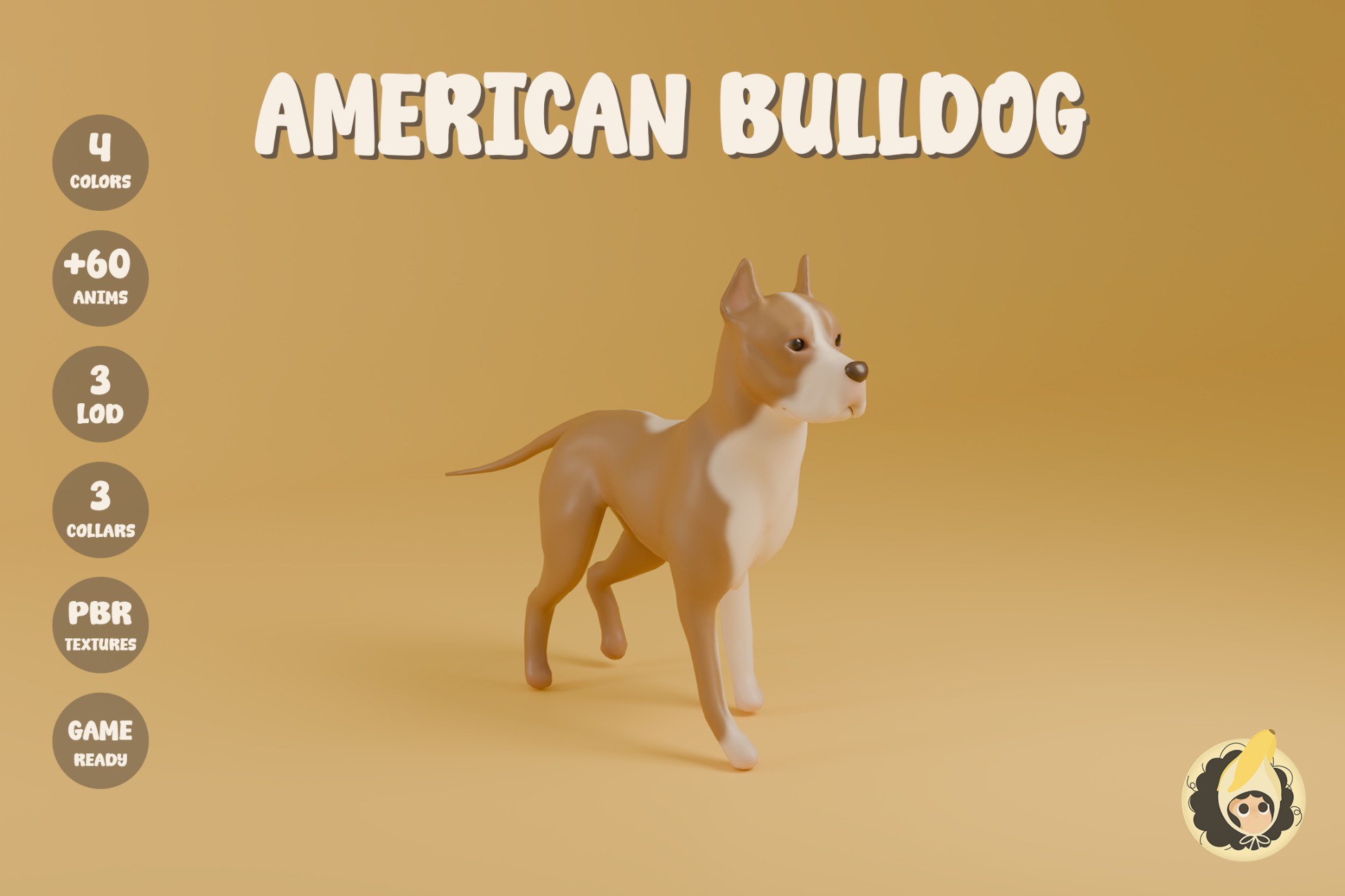 Animated American Bulldog