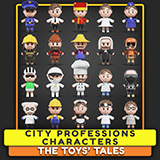 Low Poly City / Low Poly Trees / City assets / Environment / low poly characters