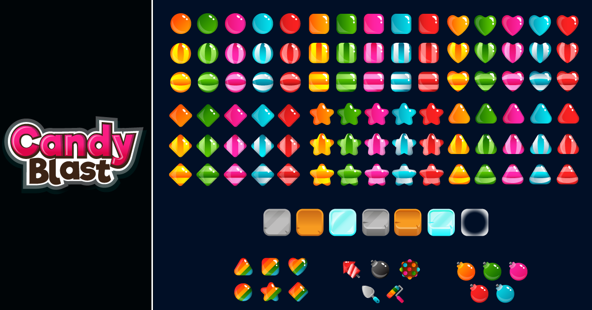 New Unity Sweets Candy Blast - Sweets Match | 2D 주변환경 | Unity Asset Store