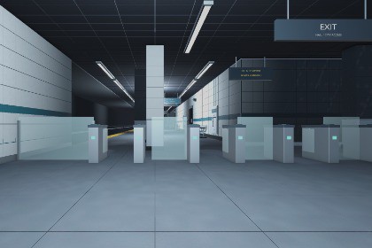 Modern Metro Station Modular Environment