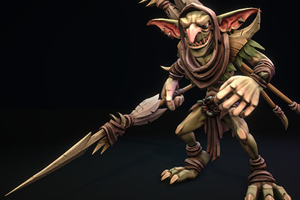 Stylized Goblin Spearman
