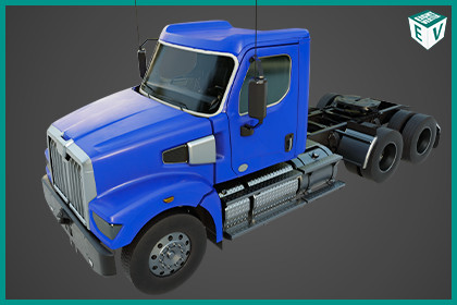 Heavy Truck Chassis 01 Blue URP HDRP Textures
