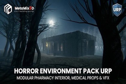 Horror Environment Pack URP - Modular Pharmacy Interior, Medical Props & VFX