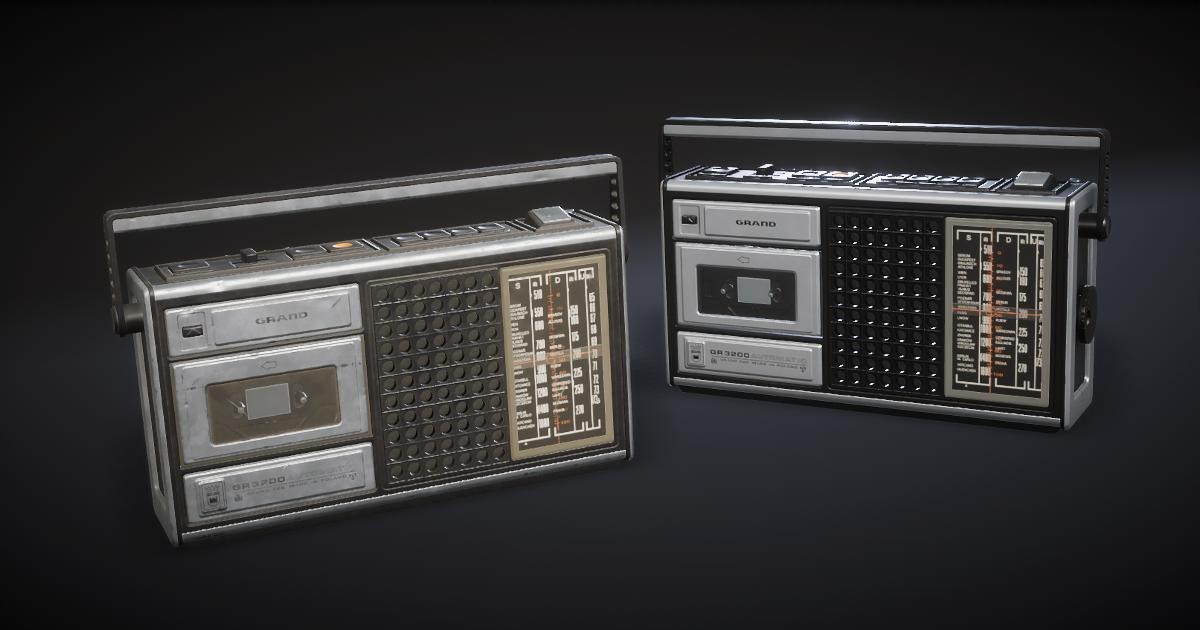 Vintage Radio Grand - Hero Prop with Static Variants | 3D Electronics ...