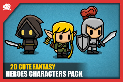 2D Cute Fantasy Heroes (With Source)