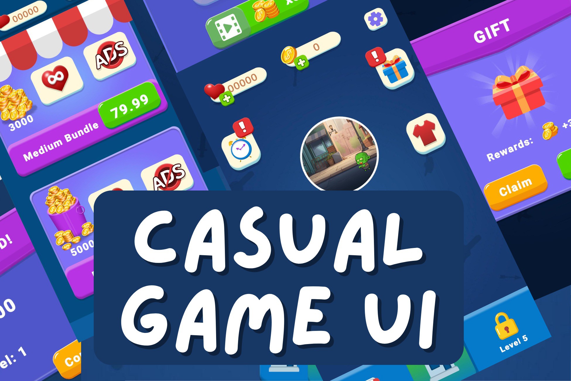 Casual Game UI | 2D Icons | Unity Asset Store