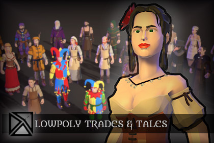 Lowpoly Modular NPCs - Trades & Tales- MEDIEVAL FANTASY SERIES