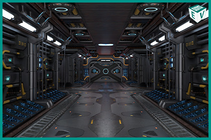 Sci Fi Corridor 01 URP HDRP Textures