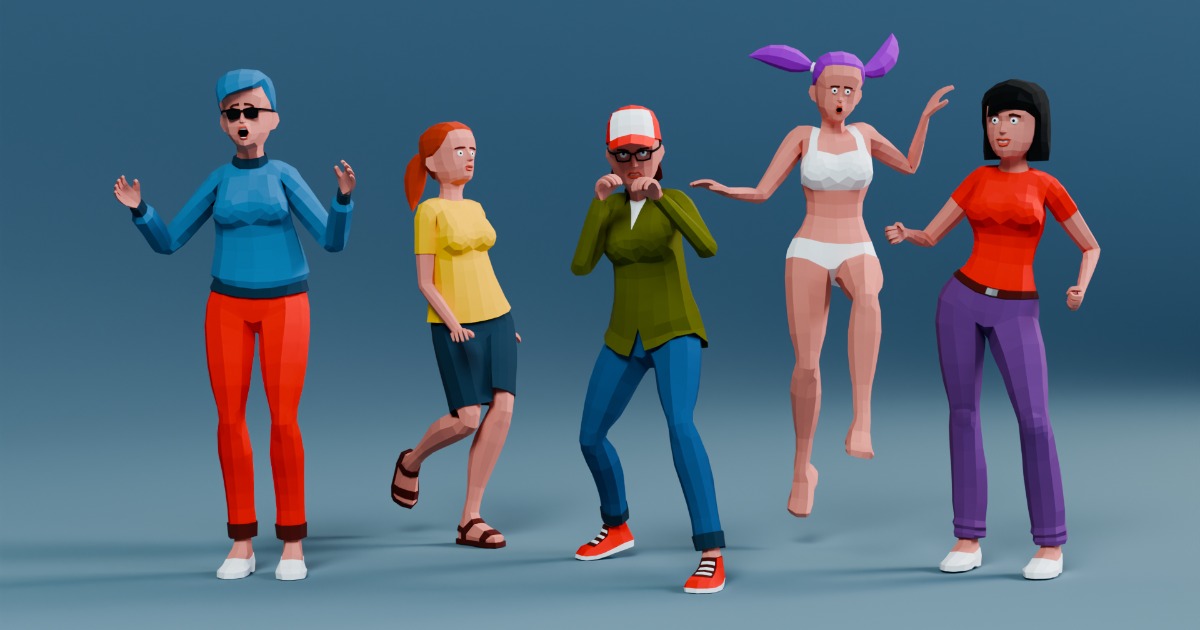 Simple low-poly woman modular | Characters | Unity Asset Store