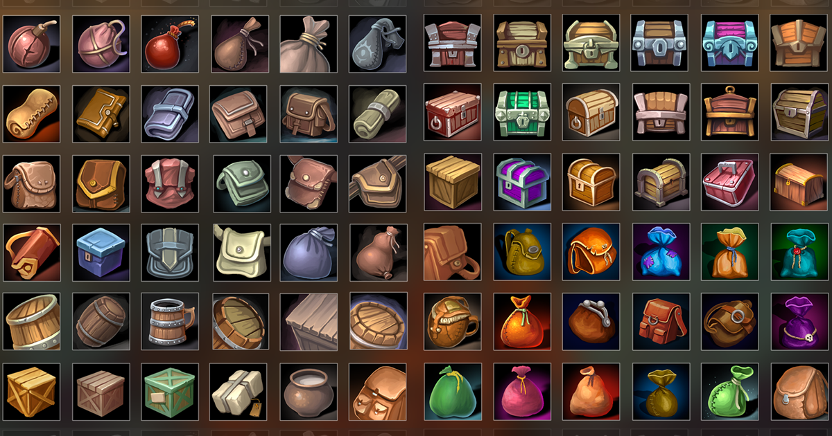 Bags And Boxes Icons | 2D Icons | Unity Asset Store