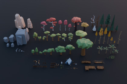 Low Poly Nature Pack -assets model