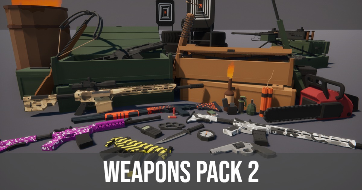 Low Poly FPS Weapons Pack vol.2 | 3D Guns | Unity Asset Store