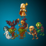 Dark fantasy - popular enemies + hero