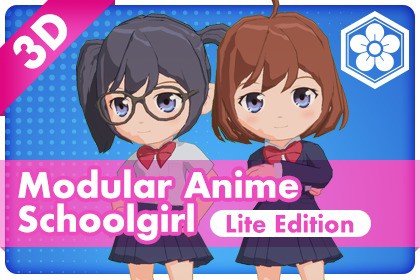 Modular Anime Schoolgirl - Lite Edition (Free Starter Pack)