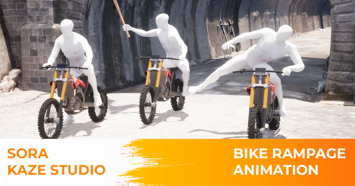 Bike Rampage Animation | 3D アニメーション | Unity Asset Store