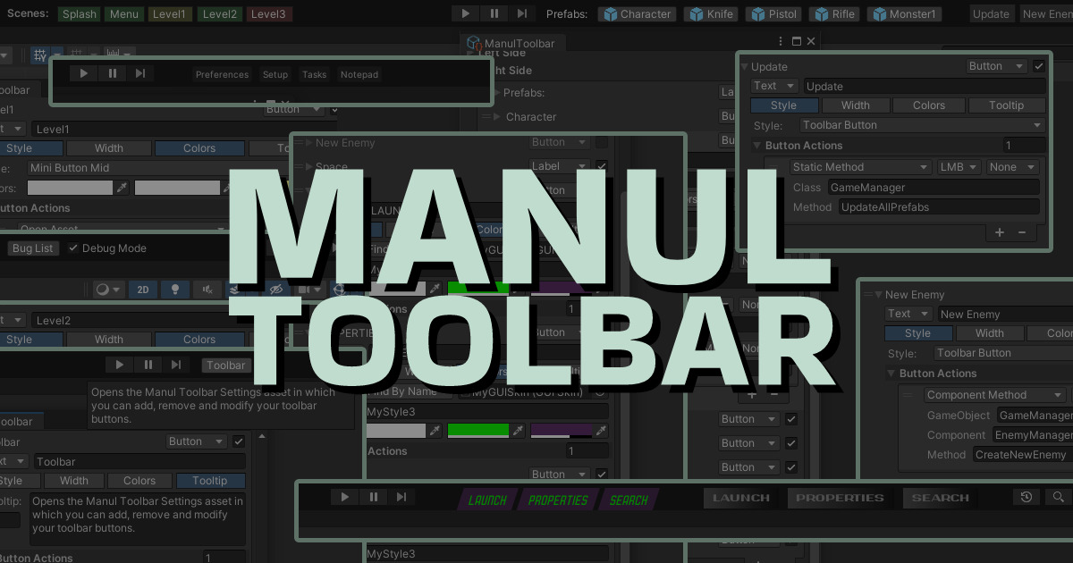 MANUL Toolbar | Utilities Tools | Unity Asset Store