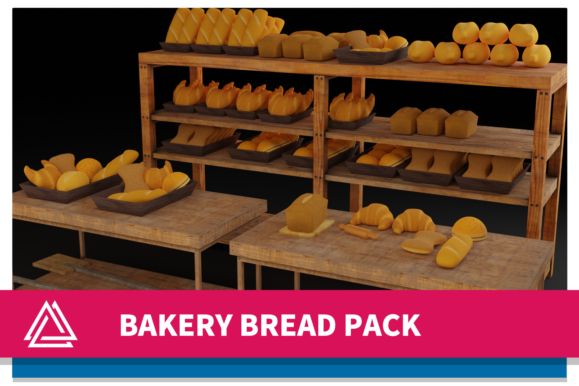 Bakery Bread Pack 3D 食物 Unity Asset Store