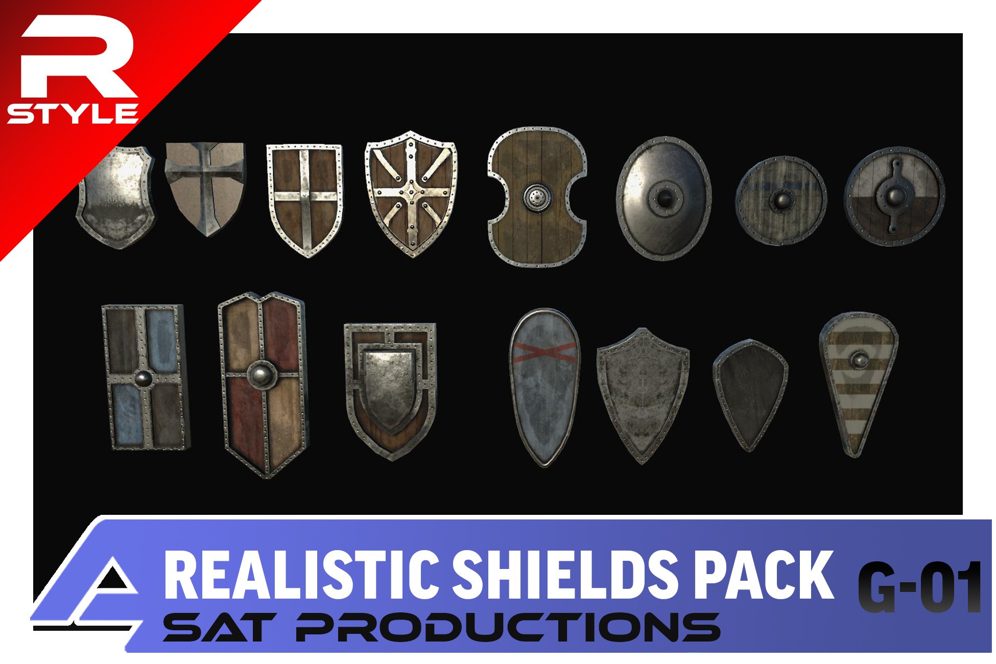 Realistic Shields Pack | 3D Weapons | Unity Asset Store
