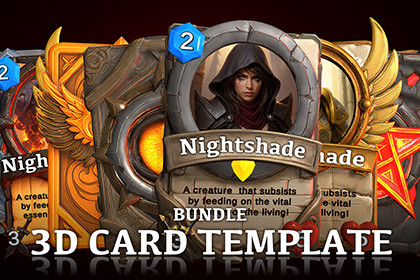 3D Card Template Bundle - TCC, CCG