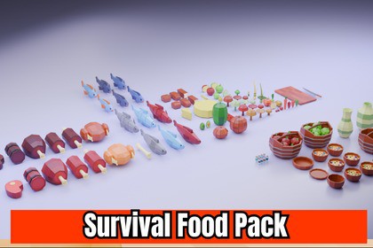 Survival Food Pack – Low Poly Assets