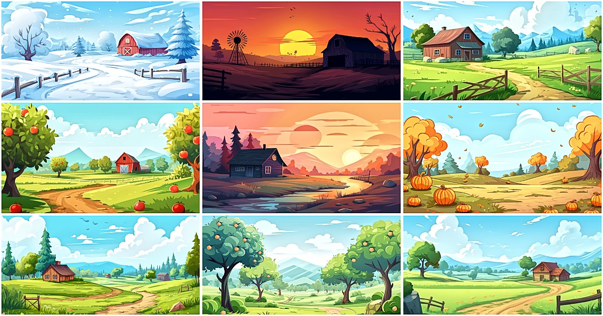 BACKGROUND - Simple Barn 1 | 2D Environments | Unity Asset Store