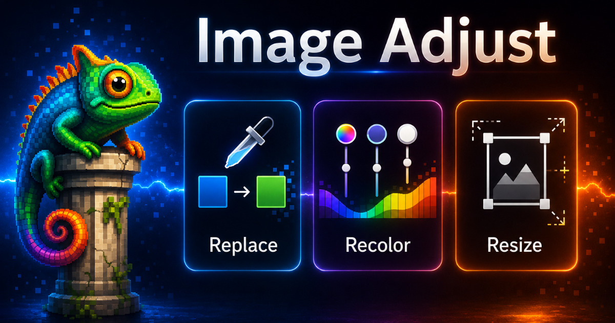 Image Adjust (Replace, Recolor, Resize) | ユーティリティ ツール